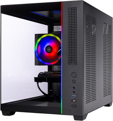 Skytech Gaming Chronos Mini Gaming PC, AMD Ryzen 5 5500 3.6GHz, NVIDIA RTX 5060 Ti 8GB VRAM, 1TB NVMe SSD, 16GB DDR4 RAM 3200, 650W Gold PSU, Wi-Fi 5, Windows 11, Desktop in Kuwait