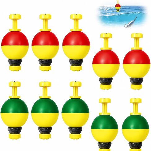 10 Pack Fishing Bobbers Floats, 3/4 Inch Weighted Slip Bobber (Foam Floats) in Kuwait