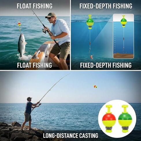 10 Pack Fishing Bobbers Floats, 3/4 Inch Weighted Slip Bobber (Foam Floats) in Kuwait