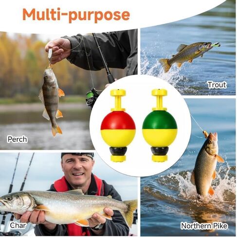 10 Pack Fishing Bobbers Floats, 3/4 Inch Weighted Slip Bobber (Foam Floats) in Kuwait