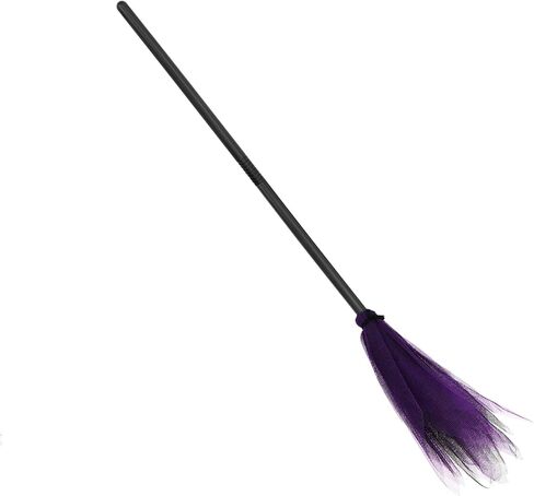 Halloween Witch Broom,Small Purple Plastic Witch Broom Props, Halloween Costume Accessories, Photo Props and Party Accessories. in Kuwait