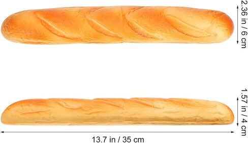 Sosoport Simulation Bread Model Pu Fake Baguette Bread Prop 13.77In Artificial Loaf for Kitchen Display Bakery Decoration Photo Prop Teaching Tool House Decor in Kuwait