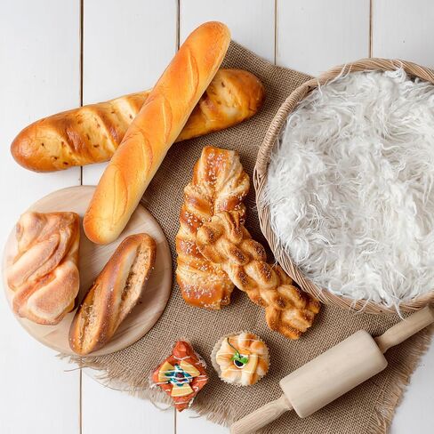 Sosoport Simulation Bread Model Pu Fake Baguette Bread Prop 13.77In Artificial Loaf for Kitchen Display Bakery Decoration Photo Prop Teaching Tool House Decor in Kuwait