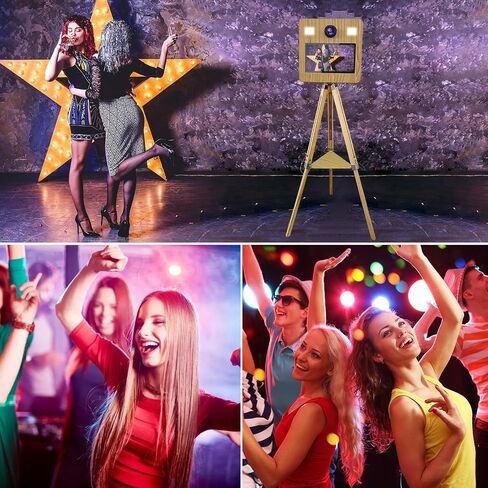DSLR Photo Booth Machine with Flight Case, Portable Photo Booth with 15.6"Touch Screen, Vintage Photo Booth Machine with 2 Fill Lights for Events Parties Wedding Rental (15.6" Photobooth) in Kuwait