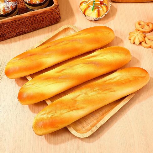 Artificial Long Loaf Bread for Bakery Display 3pcs Realistic Fake Baguette in Kuwait