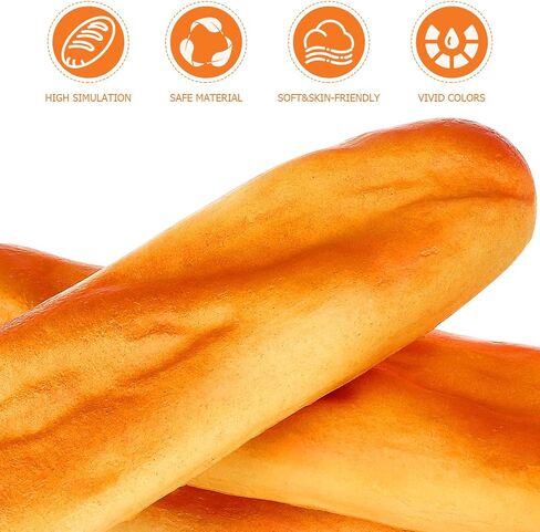 Artificial Long Loaf Bread for Bakery Display 3pcs Realistic Fake Baguette in Kuwait