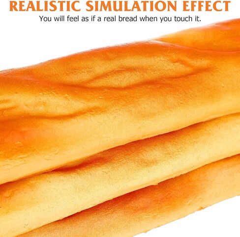 Artificial Long Loaf Bread for Bakery Display 3pcs Realistic Fake Baguette in Kuwait