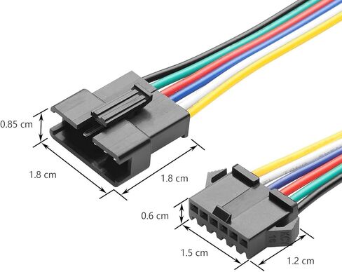 10PCS 5 Pairs JST SM 6 Pin Connectors 22 AWG Male Female LED Wire Connector Adapter Electrical Cable 150mm for WS2812B WS2811 WS2812 WS2814 SK6812 FOCB CCT LED Strip for Arduino in Kuwait