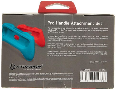 Hyperkin Pro Handle Attachment Set for Nintendo Switch Joy-Con (Blue/ Red) (2-Pack) in Kuwait