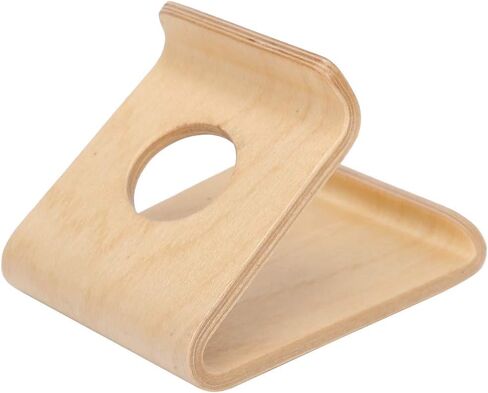 Double Sided Walnut Tablet Stand Tablet Holder PC Stand for Mobile Phone with Smooth Edge 2 Colors Desktop Accessory (Light) in Kuwait