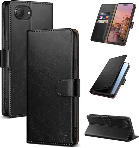 SUANPOT Compatible with iPhone 16 6.1" Wallet case with RFID Blocking Credit Card Holder,Flip Book PU Leather Protective Cover Men Women for Apple 16 Phone case Purple Color in Kuwait