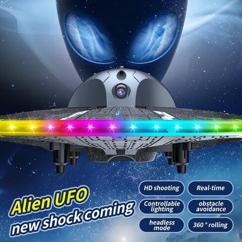 Round Foam UFO Drone with Camera, FPV Quadcopter for Beginners in Kuwait