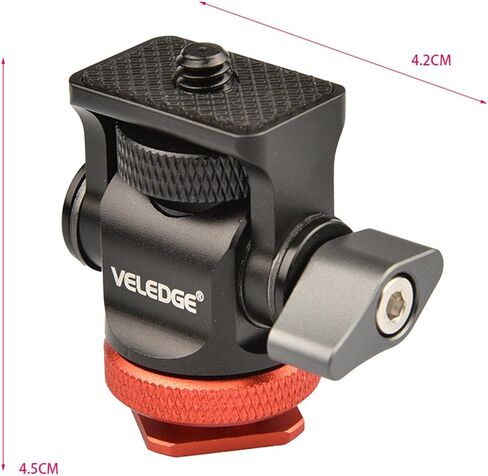 Panoramic Ball Head Aluminum Alloy Mini Tripod Ball Head 1/4in Screw Thread Adapter Shoe Mount Camera Tripod Clip 360 Degree Rotating Design in Kuwait