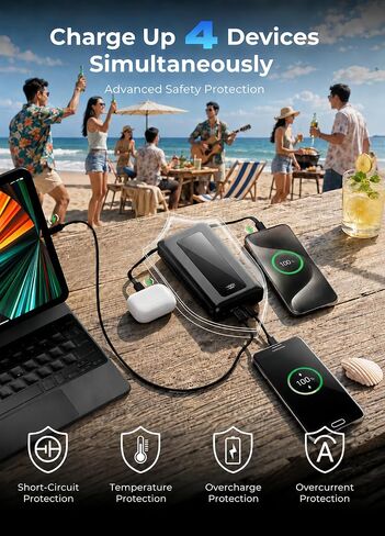 50000mAh Portable Charger Power Bank, Fast Charging with Built in Cables in Saudi Arabia