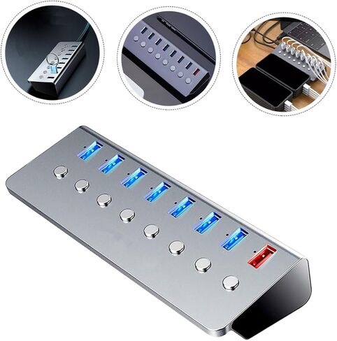 1pc USB Hub Ports USB Splitter Charging Port Compact Multi-Functional for Laptops and Portable Design for Travel and Work in Kuwait