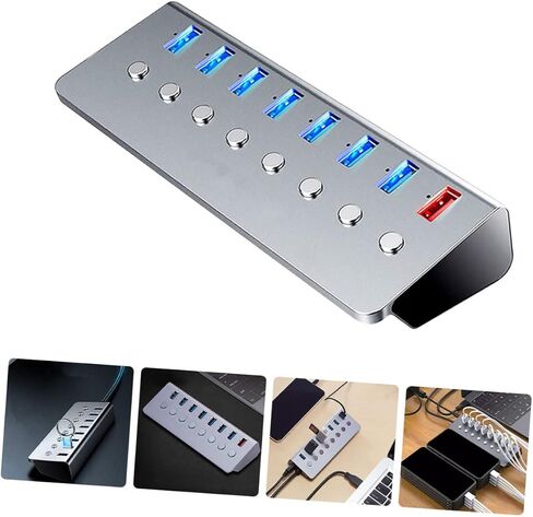 1pc USB Hub Ports USB Splitter Charging Port Compact Multi-Functional for Laptops and Portable Design for Travel and Work in Kuwait