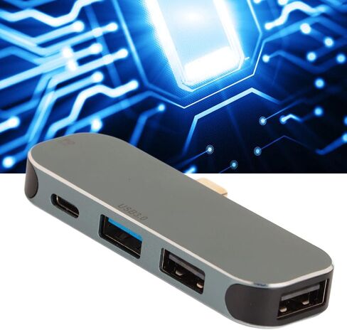 Aluminum Alloy Type C Hub, Silver, 5 in 1 USB C Multiport Adapter in Kuwait
