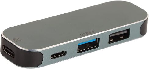 Aluminum Alloy Type C Hub, Silver, 5 in 1 USB C Multiport Adapter in Kuwait