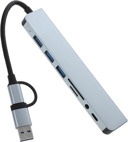 USB Type C Hub 8 in 1 Metal Multi Port Adapter for Laptop in Kuwait