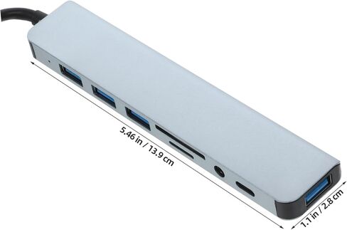 USB Type C Hub 8 in 1 Metal Multi Port Adapter for Laptop in Kuwait