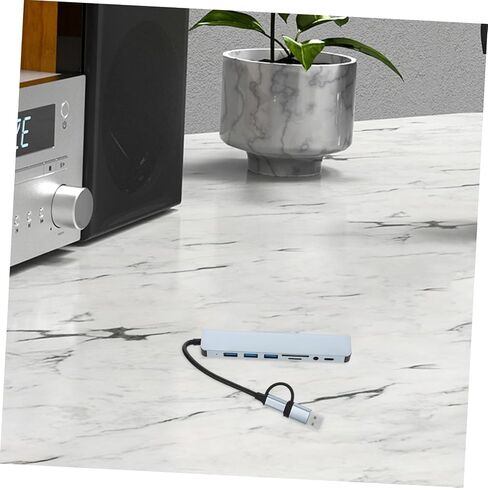 USB Type C Hub 8 in 1 Metal Multi Port Adapter for Laptop in Kuwait