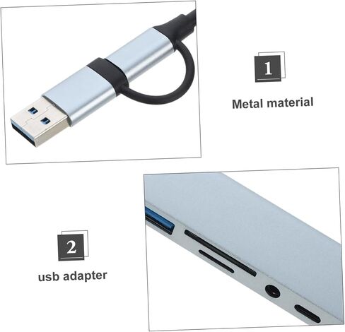 USB Type C Hub 8 in 1 Metal Multi Port Adapter for Laptop in Kuwait