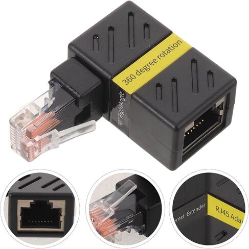 Degree Rj45 Ethernet Coupler, 360 Rotatable Gigabit Network Connector in Kuwait