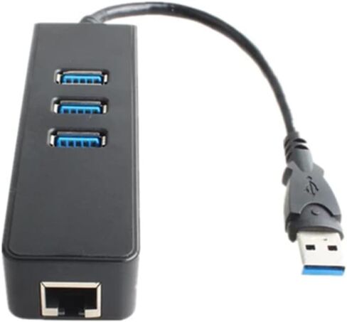 USB to Ethernet Adapter, 3 USB 3.0 Ports, Gigabit Rj45 in Kuwait