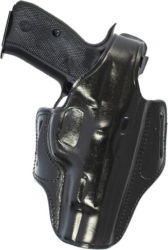 YT HOBBY Handmade Leather OWB Carry Two Slot Thumb Break Gun Holster for CZ 75, 75 B, 75 BD, 75 DAO in Kuwait