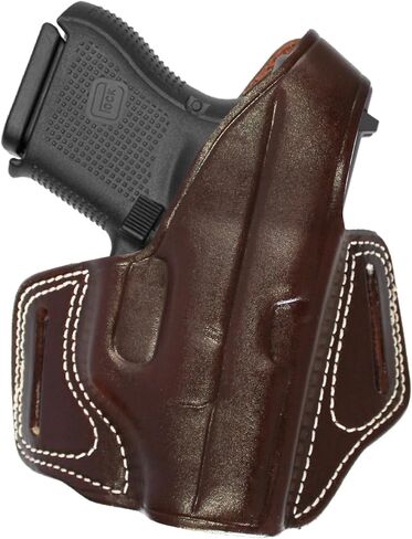 YT HOBBY Handmade Leather OWB Carry Two Slot Thumb Break Gun Holster for Glock 26, 27, 28, 33, 39 in Kuwait