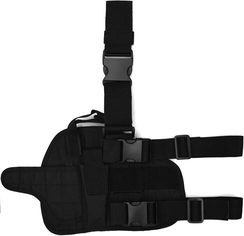 Tactical Holster/Leg Holster/Drop Leg Bag, Adjustable Right Leg Handgun Holster, Airsoft Gun Holder, Pistol Pack/Pouch/Case Bag for Hunting, Gun Training (Black) in Kuwait