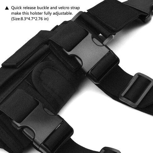 Tactical Holster/Leg Holster/Drop Leg Bag, Adjustable Right Leg Handgun Holster, Airsoft Gun Holder, Pistol Pack/Pouch/Case Bag for Hunting, Gun Training (Black) in Kuwait