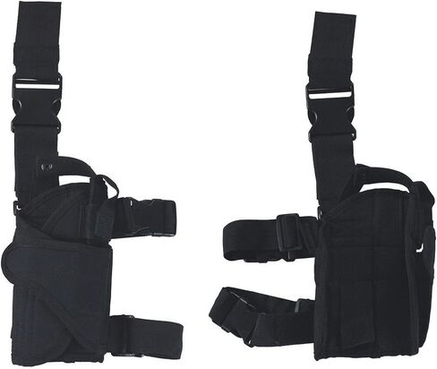Tactical Holster/Leg Holster/Drop Leg Bag, Adjustable Right Leg Handgun Holster, Airsoft Gun Holder, Pistol Pack/Pouch/Case Bag for Hunting, Gun Training (Black) in Kuwait