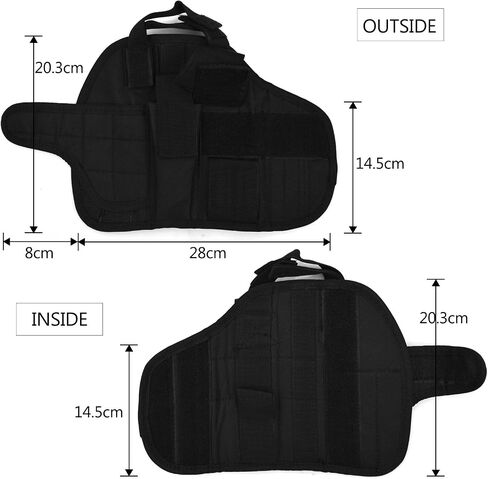 Tactical Holster/Leg Holster/Drop Leg Bag, Adjustable Right Leg Handgun Holster, Airsoft Gun Holder, Pistol Pack/Pouch/Case Bag for Hunting, Gun Training (Black) in Kuwait
