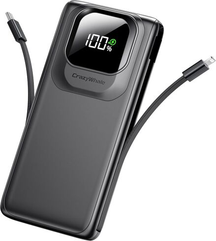 Portable Charger Power Bank with Built-in Cables Fast Charging in Kuwait