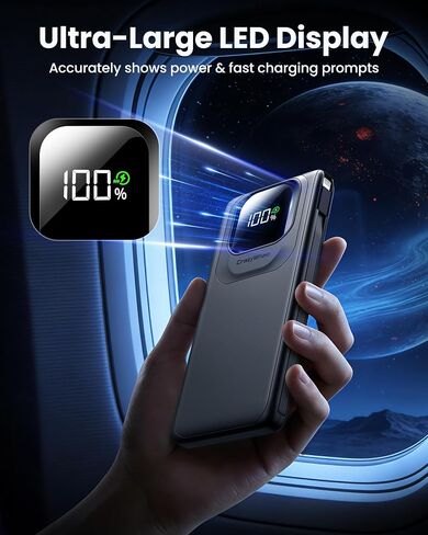 Portable Charger Power Bank with Built-in Cables Fast Charging in Kuwait
