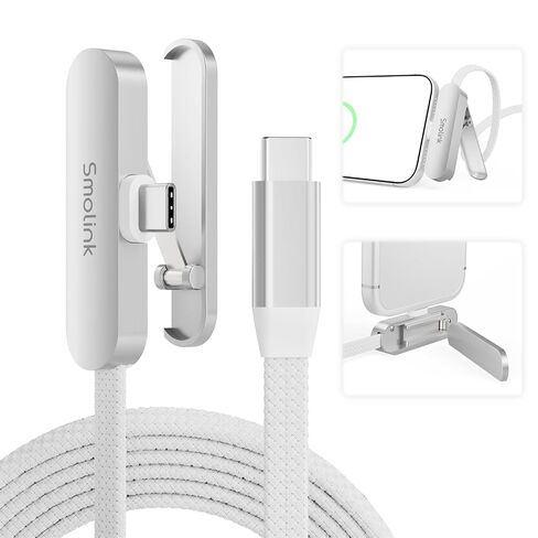 Smolink USB C to USB C Cable with Invisible Phone Stand, Right Angle, 6FT in Kuwait