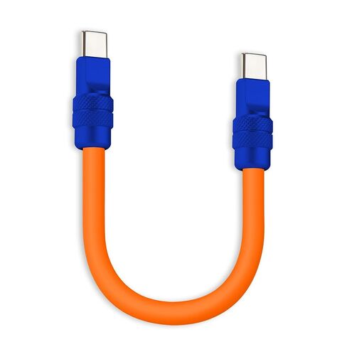 chubbycable 240W Short USB C to C Charging Cable, Blue+Green, 0.82FT in Kuwait