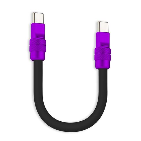 chubbycable 240W Short USB C to C Charging Cable, Blue+Green, 0.82FT in Kuwait