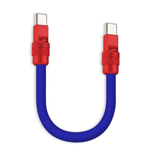 chubbycable 240W Short USB C to C Charging Cable, Blue+Green, 0.82FT in Kuwait