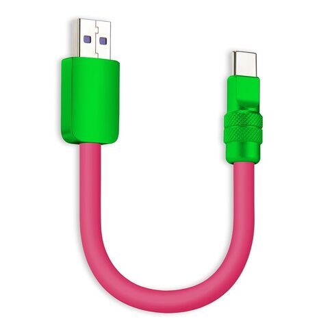 chubbycable 240W Short USB C to C Charging Cable, Blue+Green, 0.82FT in Kuwait