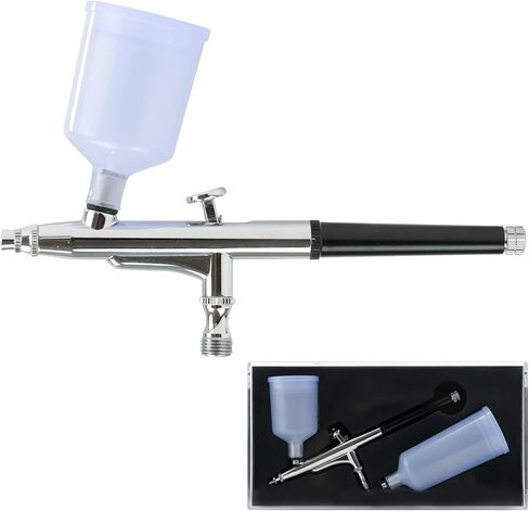 Airbrush Gun Accessory, Replacement Airbrush Kit Parts with 0.0118" Nozzle, 20cc & 40cc Fluid Cups, Trigger Button & Tail Adjust Component in Kuwait