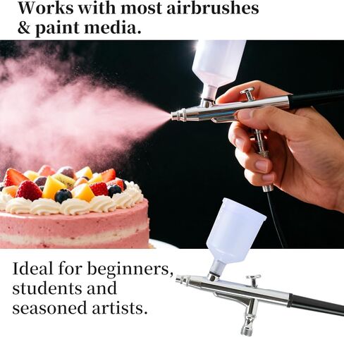 Airbrush Gun Accessory, Replacement Airbrush Kit Parts with 0.0118" Nozzle, 20cc & 40cc Fluid Cups, Trigger Button & Tail Adjust Component in Kuwait