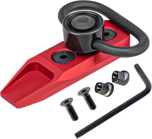 Alloy Red Tactical KeyMod Modular Direct Attachment Quick Detach QD Sling Swivel Mount Kit-Push Button in Kuwait