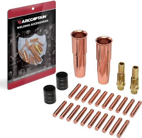 ARCCAPTAIN for Lincoln Weld Part Magnum 200/250 Tweco #2 parts .035" Contact Tip Nozzle Diffuser MIG Welding Gun Accessory Kit for Lincoln Magnum 200/250 Tweco #2 (.035" Accessory Kit) in Kuwait