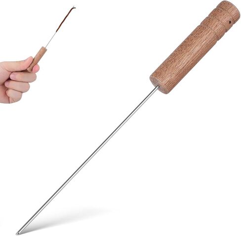 DOITOOL Worm Threader, 304 Stainless Steel Bait Needle with Wood Handle in Kuwait