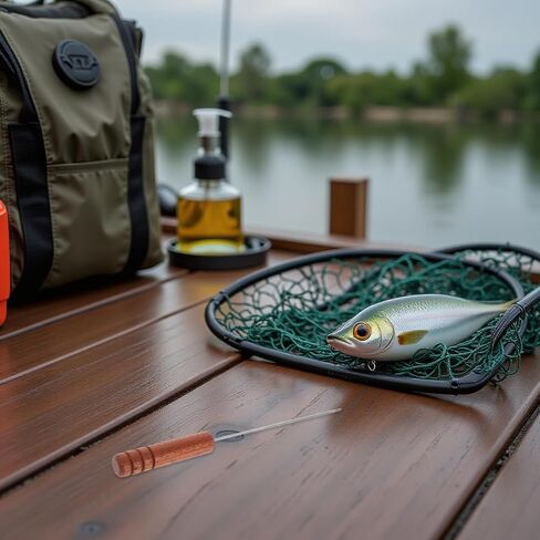 DOITOOL Worm Threader, 304 Stainless Steel Bait Needle with Wood Handle in Kuwait