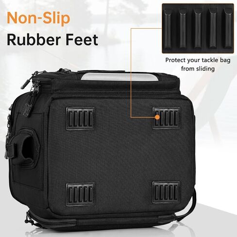 Fishing Tackle Bags with 4 * 3600 Tackle Trays & Strap (Black) in Kuwait