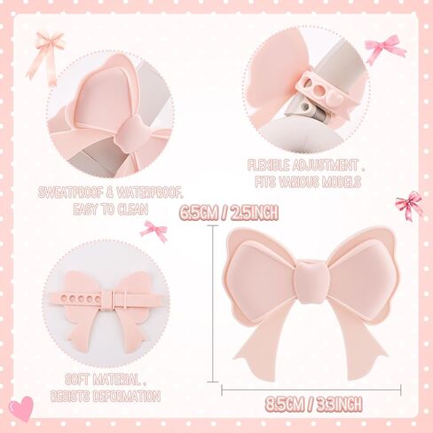 Silicone Pink Bow Headphone Decor Accessories Gift for Gamer in Kuwait