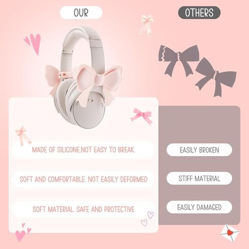 Silicone Pink Bow Headphone Decor Accessories Gift for Gamer in Kuwait